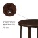 Round table, 90x90x75 cm, brown color