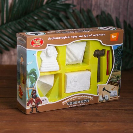 A set of archaeologist "Ancient Egypt", series: 4 briquettes, hammer, chisel