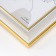 Photo frame plastic 10x15 cm "Little mesh" white with double gold stroke 18.3x13.5 cm