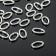 Connective ring, 11 × 7 mm (set 30 pcs.), Silver color