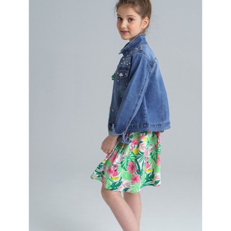 Denim jacket for girls, height 170 cm-3
