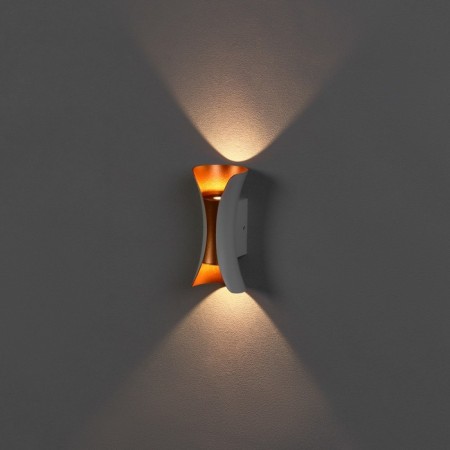 Facade lamp "Elegant", FSD-090, 6 W, 3000K, IP65, 220 V, metal, white and golden-3