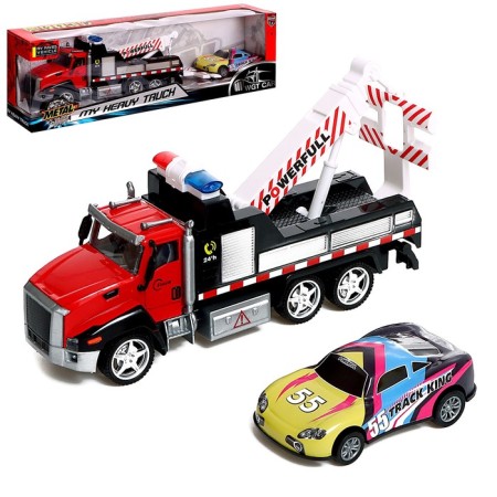 Metal truck "Evaciatorial", with a machine, light and sound, inertia, mix