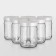 A set of glass cans with a silver polymer lid, TO-82 mm, 450 ml, 6 pcs.