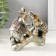Polystone souvenir "Elephants on a stone with blankets with cave drawings" 11x11x3.5 cm