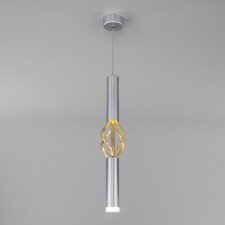 Suspension lamp Eurosvet Lance 50191/1 LED, 8 W, 4200K, 383LM, 40x40 mm, silver color