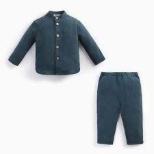 Set for a boy (shirt, pants) minku dark blue color, height 74-80
