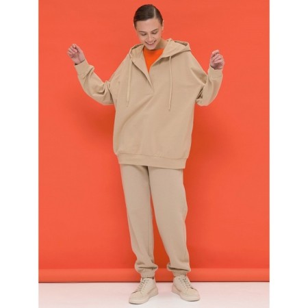 Female hoodies, size m, sandy color-4
