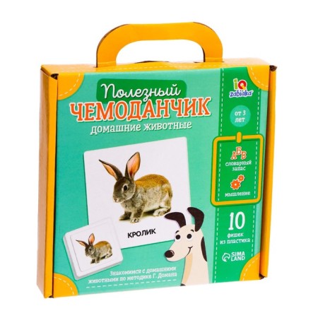 Useful suitcase "Pets", according to the methodology of Doman, plastic chips-5