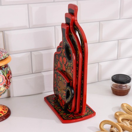 Set of cutting boards "Countess", 3 pcs, Khokhloma-1