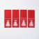 A set of envelopes for cutlery "Christmas tree" 4 pcs, 8.5x21 cm, 100% p/e, felt