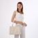 Women's bag with lightning, beige color
