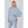 Female blouse, size 70, blue color