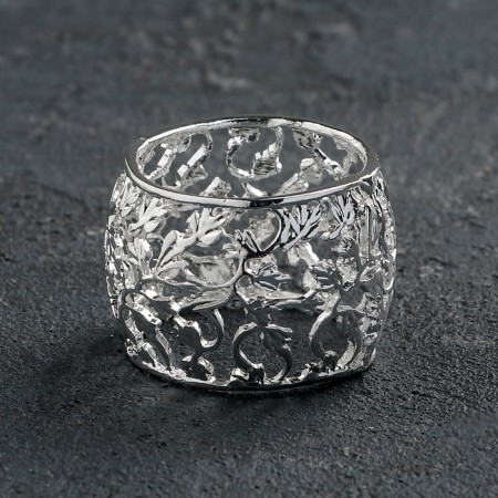 Ring for napkins "Grapes. Silver ", 4 × 3 cm, silver color-1