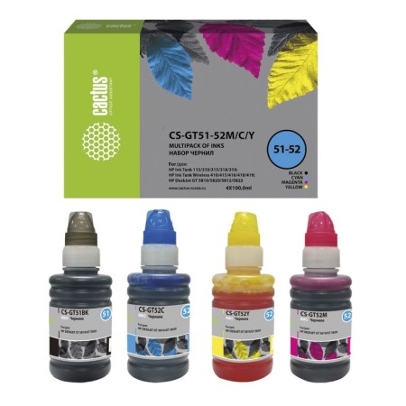Cactus CSTus CS-GT51-52M/C/Y multi-color set 4x100ml for Deskjet GT 5810/5820/5812/582 107629-1