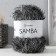 Yarn "Samba" 100% polyester 150m/100g (K-64 black and white)