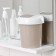 Garbage container desktop Palm, 1 L, D = 13 cm, h = 15.5 cm, beige color
