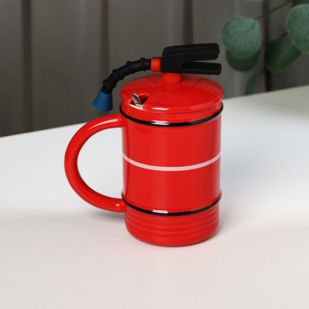Ceramic Lover Fire mug, 480 ml, red color-3