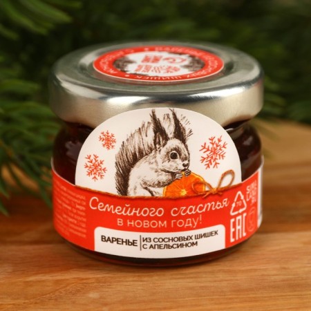Jam from cones with orange "family happiness", 30 g.-1