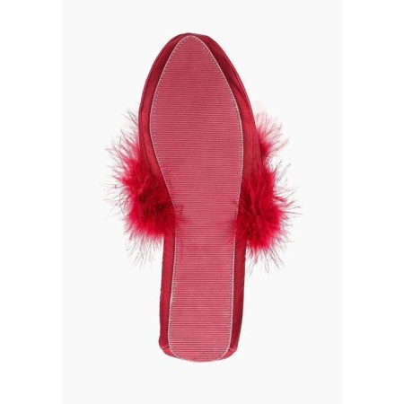 Slippers # 9 women, size 35.5, burgundy color-3