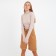 Women's turtleneck Minaku: Basic Line, beige color, size 44