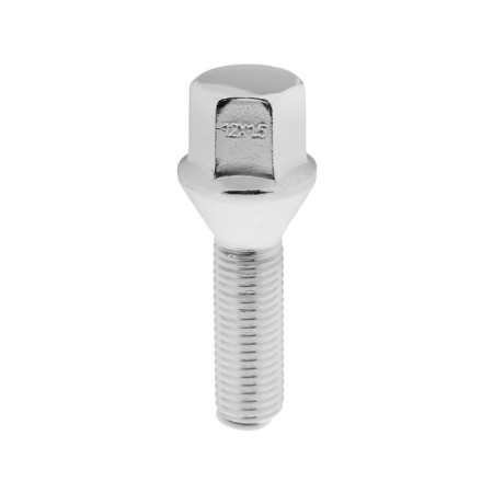 Bolt 12 x 1.5 mm, length 58/33, turnkey 17 mm, cone, chromium, set 20 pcs