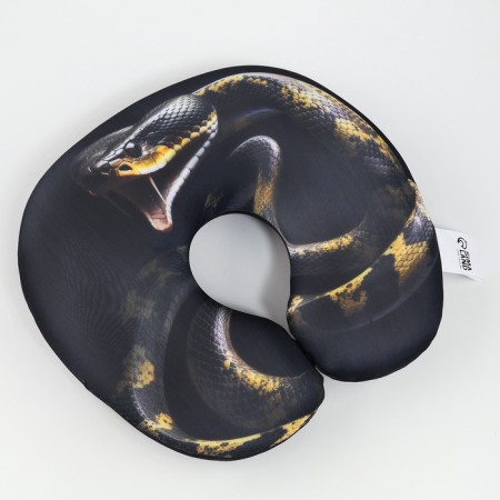 New Year. Pillow for travel Antistress "Snake", black-1