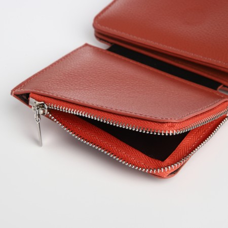 Women's wallet on magnet, pink color-3