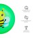 Children's ball zabiaka "Bee", D = 22 cm, 60 g