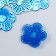 Decor for creativity Plastic "Flower" Holography blue set 6 pcs 3.5x3.5 cm