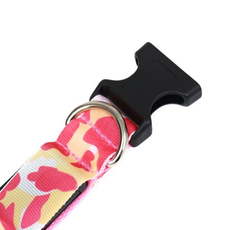 Collar with Militari's backlight 3 glow modes size M, Osh 32-50 x 2.5 cm pink-8