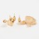 Earrings Metal "Abstraction" tail, color gold