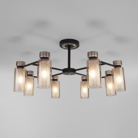 Amado chandelier, 8x15W E14, black color, antique bronze-1