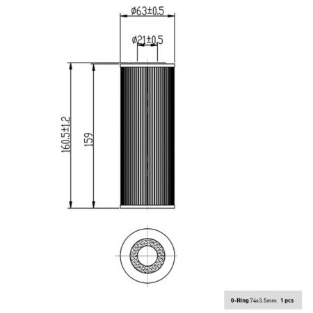 Oil filter Totachi to-1242-1