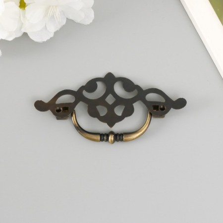 Handle for the casket Metal "patterned" for copper 3.8x9.5 cm-5
