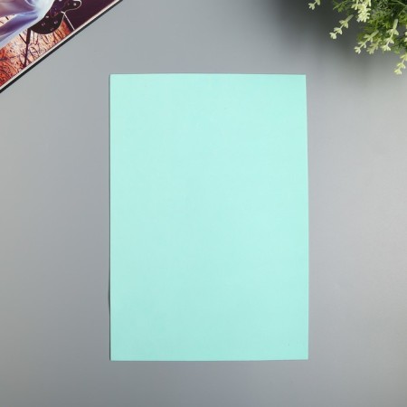 Foamiran 1 mm, 20x30 cm (set of 10 sheets) bk018 mint-1