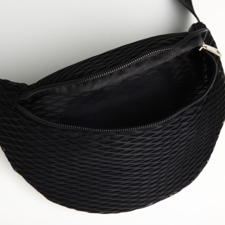 Lightning waist bag, black color-4