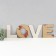 Panel letters "love" height of letters 19.5 cm, set 4 details Beige