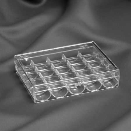 Organizer for threads, for 25 rumps, 12.3 × 10 × 2.5 cm, the color is transparent-1
