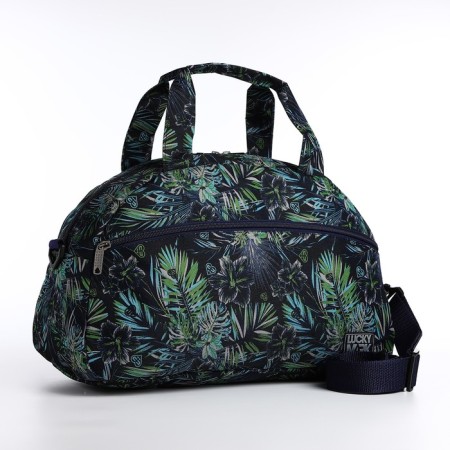 Road bag with lightning, external pocket, long belt, blue color