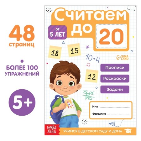 Mathematics simulator “We count up to 20”, 48 p.