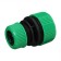 The coupling is transitional, for hoses 1/2 "(12 mm)-3/4" (19 mm), a cane connection, ABS plate, GreenGo