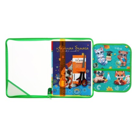 Labor folder A4, 325 x 230 x 25 mm, lightning around, folding bar, plastic, PTR-1 "animals", with a full of 10 items-9