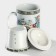 Ceramic mug with a lid and sieve "birds in peony", 300 ml