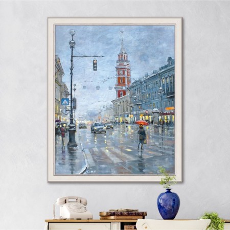 Reproduction of the picture "Nevsky Prospekt", 40x50 cm, frame 45-a355-2