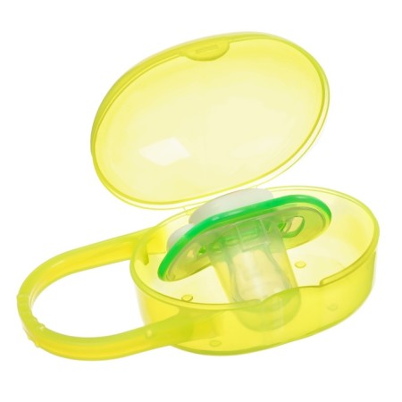 Nipple - orthodontic dummy with container, +3 months, green color-3