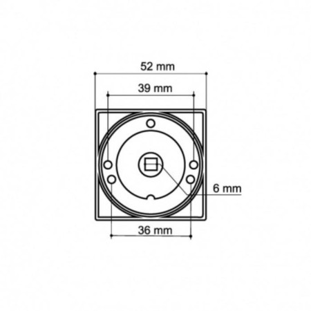 Sweeter handle WC-BOLT BK6/SQ-21MWSC-33, Italian color color-1