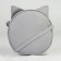 Bag children's cat with a zipper, gray color
