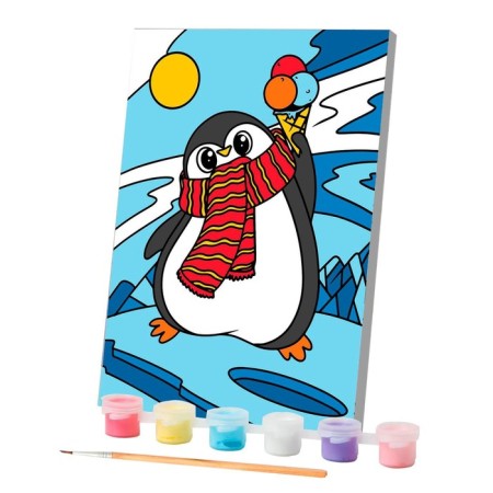 New Year's picture on the numbers "New Year! Penguin ", 21 x 15 cm-1