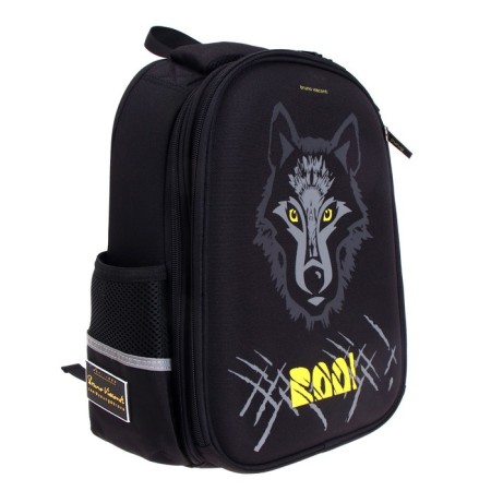 Frame backpack 36 x 28 x 17 cm, Bruno visconti "The look of the beast. Wolf"-1